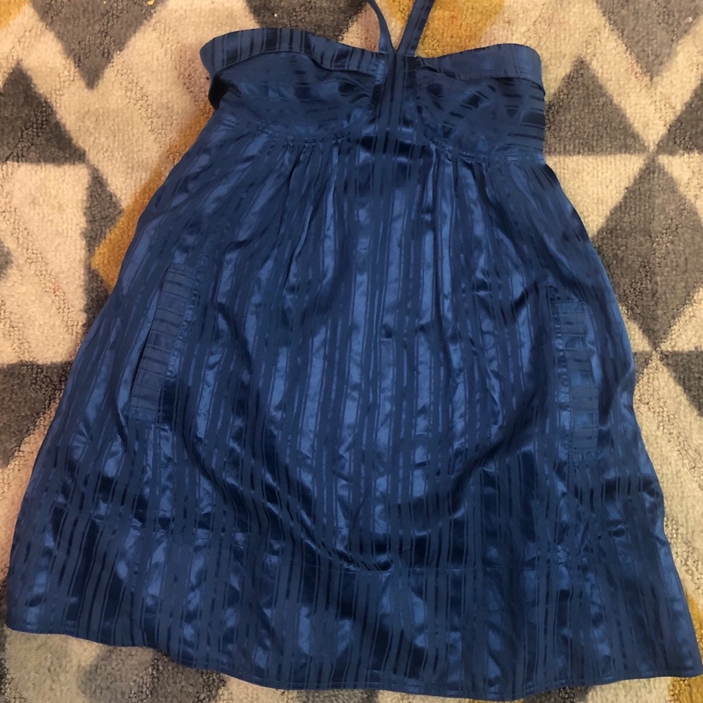 royal 👑 Blue Armani Xchange Sz 0 Halter Dress 👗